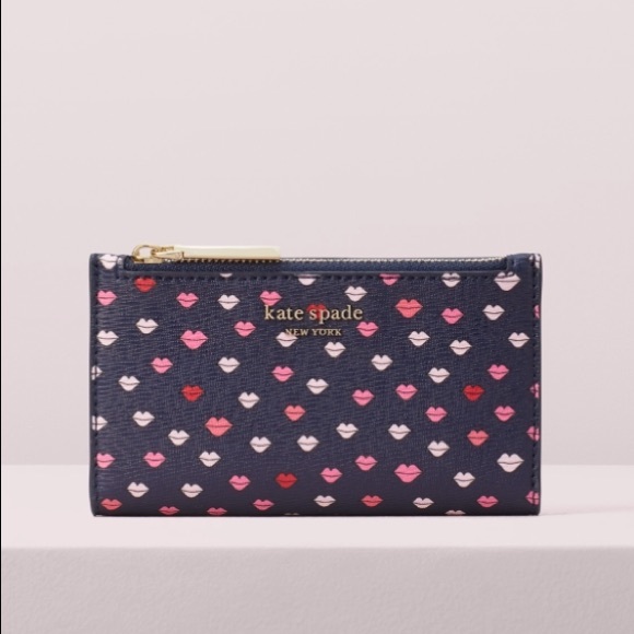 kate spade | Bags | Kate Spade Sylvia Lips Small Slim Bifold